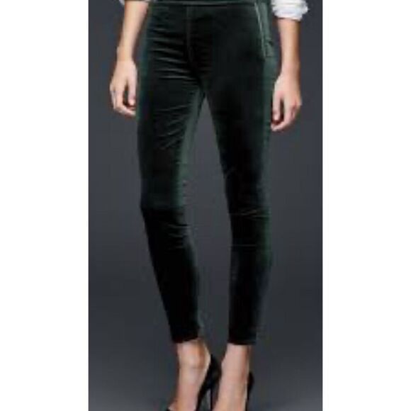 GAP 1969 31r burgundy side zip skinny fit velvet leggings -NO pockets - Picture 7 of 7